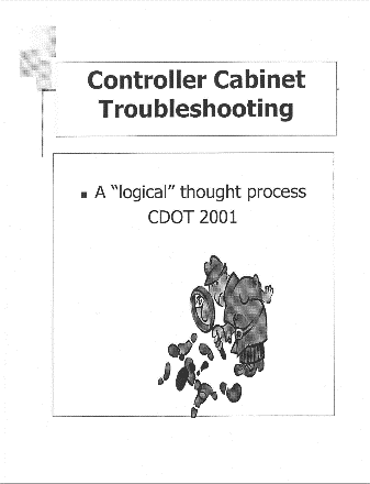 Colorado DOT Controller Cabinet Troubleshooting Guide