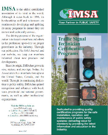 IMSA Traffic Signal Technician Training Brochure