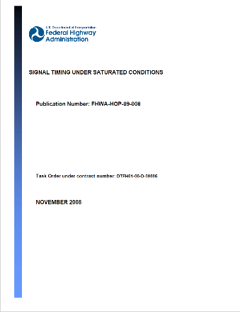 Signal Timing Under Saturated Conditions Guide