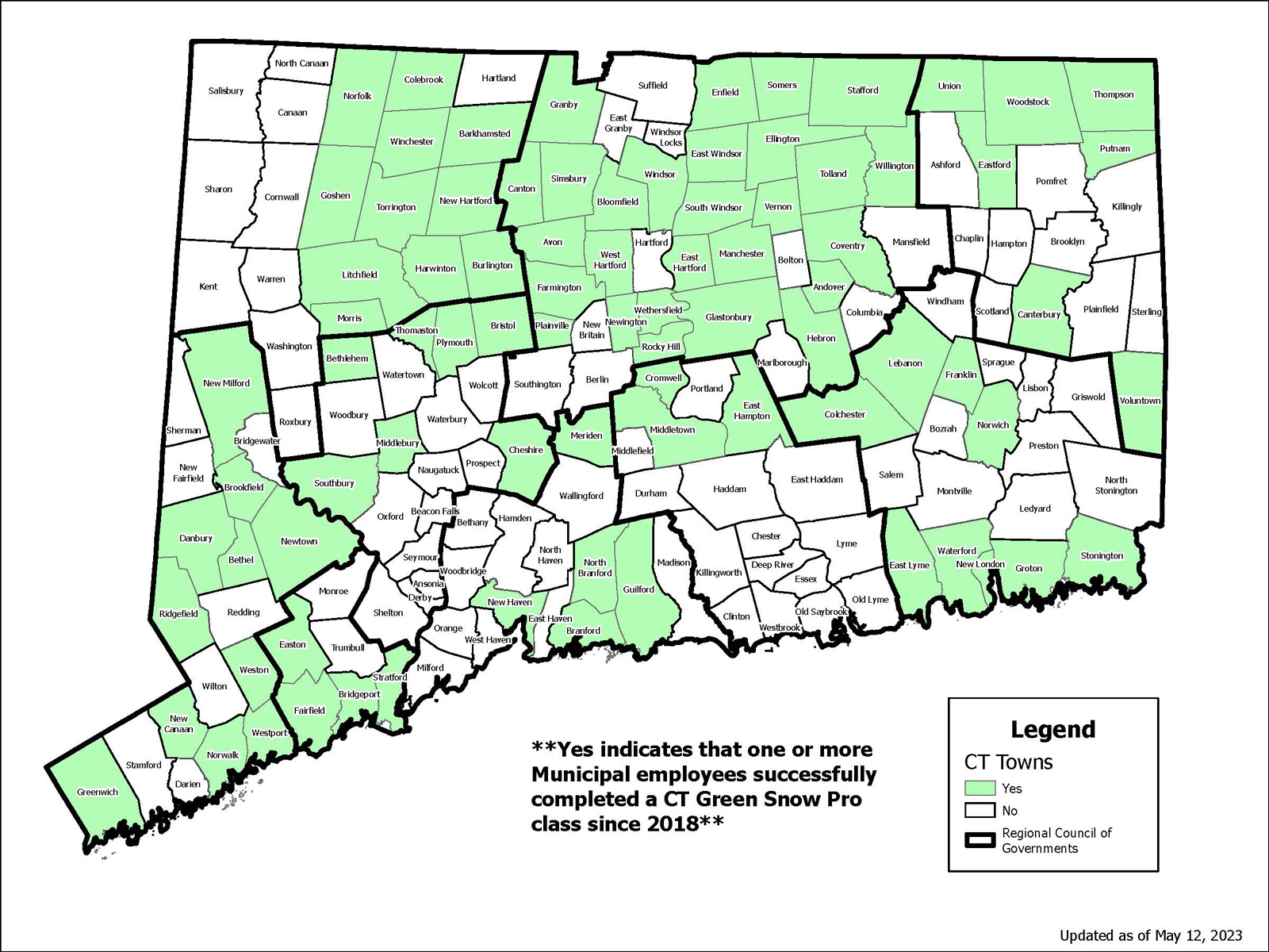 Map of CT towns